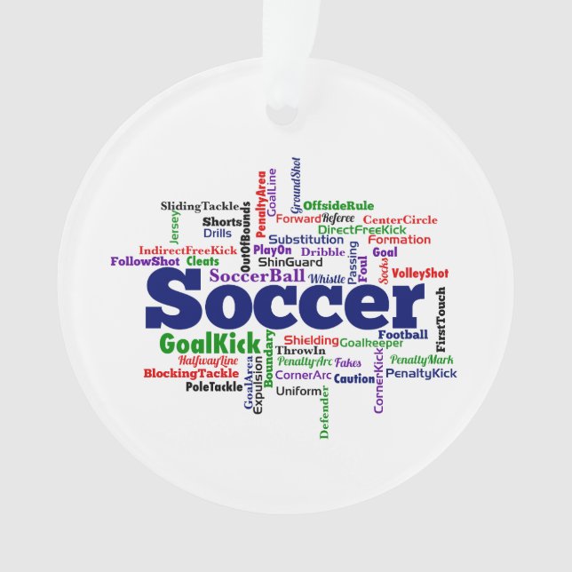 Nuage de mots de football (devant)