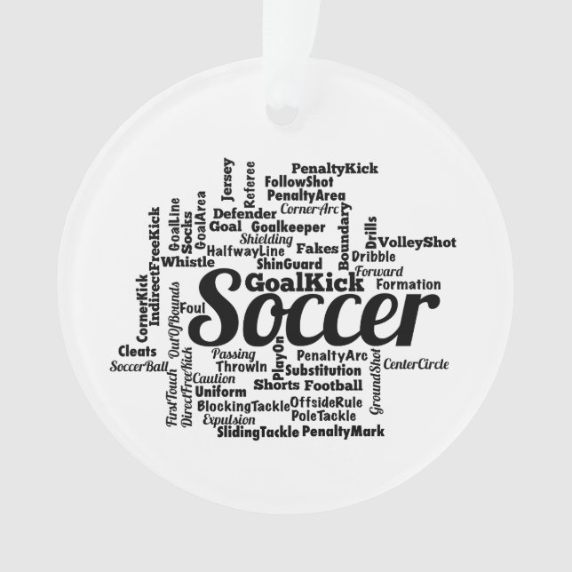 Nuage de mots de football (devant)
