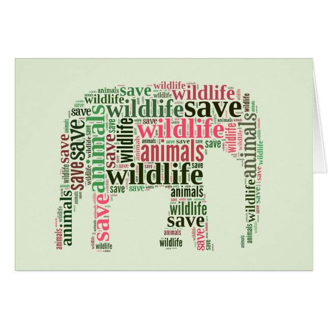 Nuage de mots éléphants (Devant horizontal)