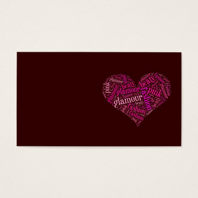 Nuage de mots glamour (Devant)