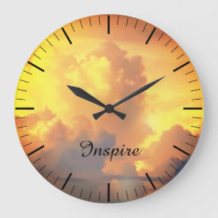 Nuages au Coucher de Soleil Horloge