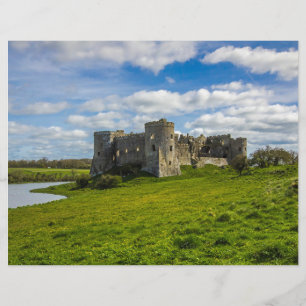 Nuages au-dessus de Carew Castle Scrapbook Papier