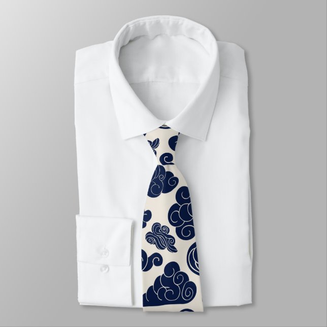 Nuages Auspicious Cravate Motif traditionnelle chi (Attaché)