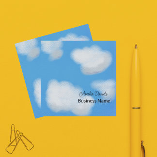 Nuages blancs sur Carte de visite Blue Sky