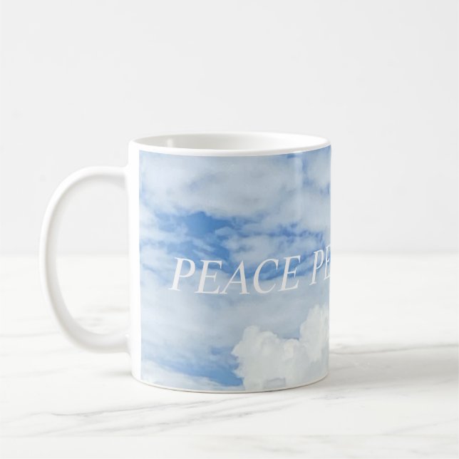NUAGES BLEU SKY PHOTO CLASSIQUE CAFÉ MUG (Gauche)