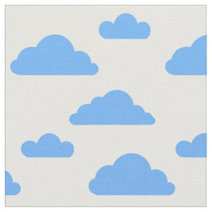 Nuages bleus sur tissu blanc par Nicole Janes