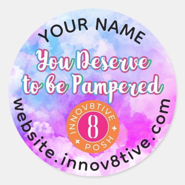 Nuages d'aquarelle objets8tive étiquette (Devant)