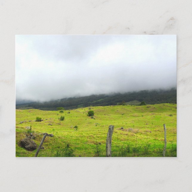 Nuages descendant sur les pâturages Carte postale (Devant)