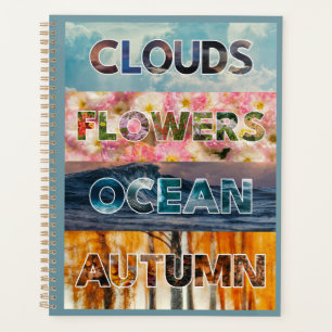 Nuages Fleurs Océan Automne – Nature Typographie A