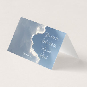 Nuages Lumière du soleil Col 3: 12, Carte d'évangé