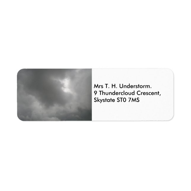 Nuages tempête Étiquettes personnalisés (Devant)