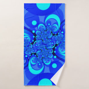 Nuances de bleu Art fractal abstrait moderne