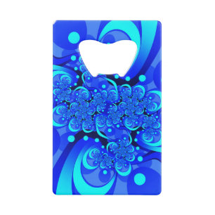Nuances de bleu Art fractal abstrait moderne