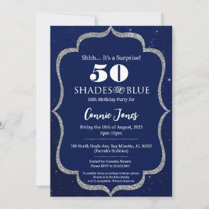 Nuances de bleu Invitation d'anniversaire