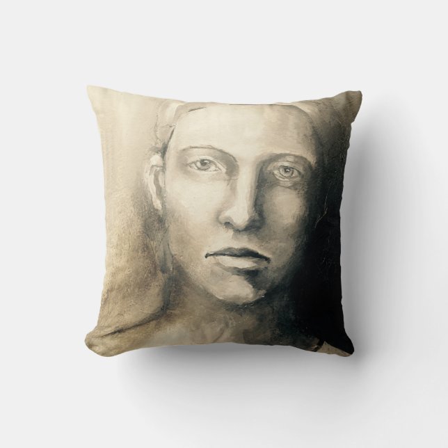 Nuances de coussin du portrait #1 de gris (Recto)