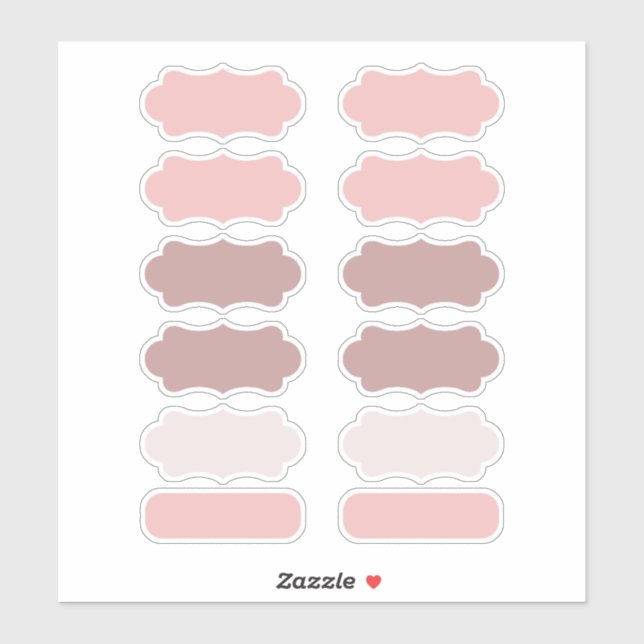 Nuances de rose Créez vos propres Étiquettes de vi (Feuille)