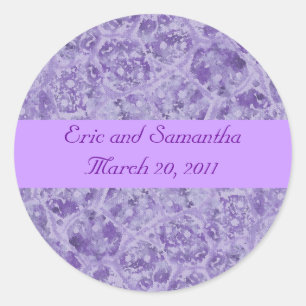 Nuances de violet Enregistrer la date Stickers de 