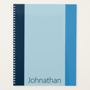 Nuances simples de Bleu Vertical Stripes Nom
