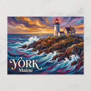 Nubble Leuchtturm USA Postkarte