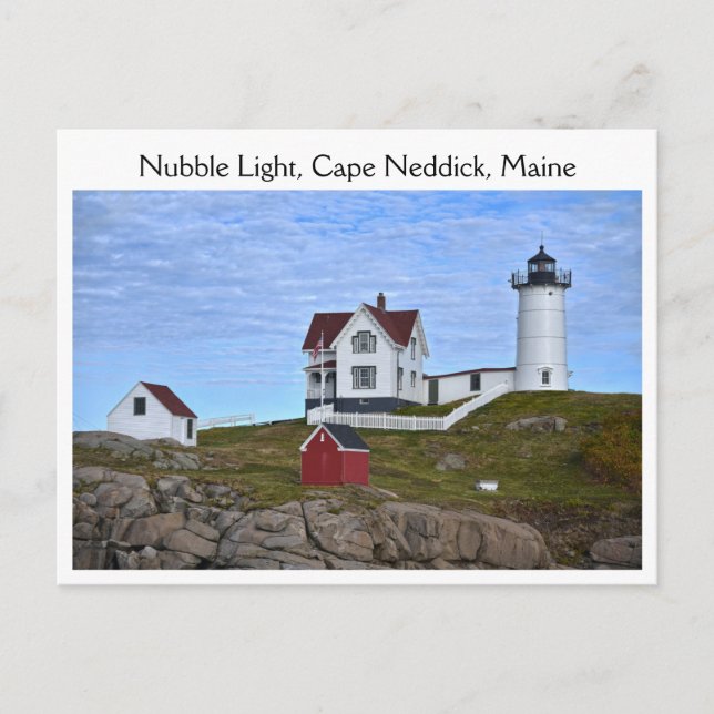 Nubble Light, Cape Neddick, Maine Postkarte (Vorderseite)