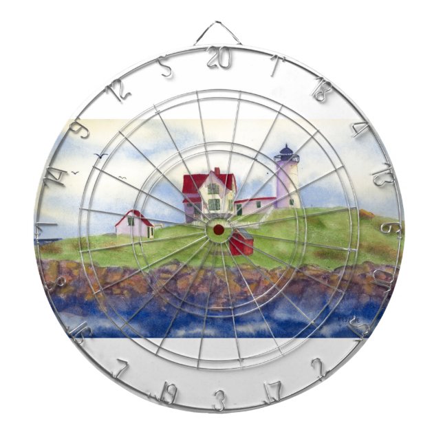 Nubble Light House York Maine Dartscheibe (vorne)