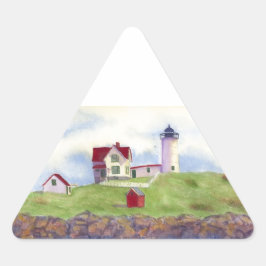 Nubble Light House York Maine Dreieckiger Aufkleber