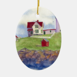 Nubble Light House York Maine Keramikornament