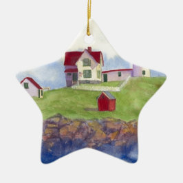 Nubble Light House York Maine Keramikornament