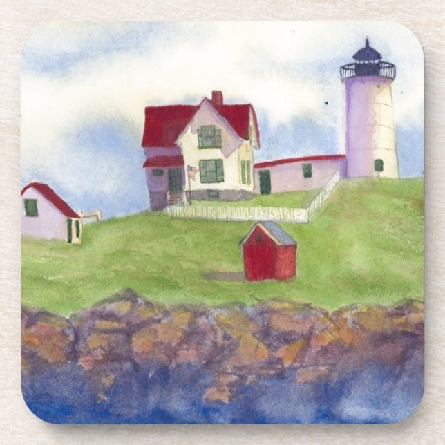 Nubble Light House York Maine Untersetzer (Vorderseite)
