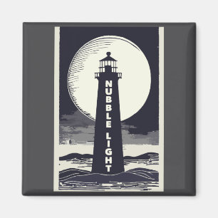 Nubble Light Maine Leuchtturm Mond Magnet