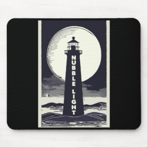 Nubble Light Maine Leuchtturm Mond Mousepad