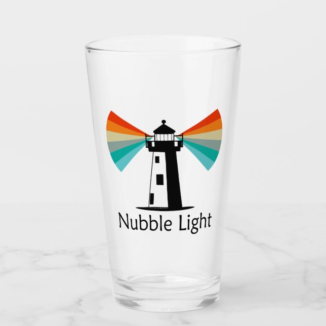 Nubble Light Maine Regenbogen Glas (Vorderseite)