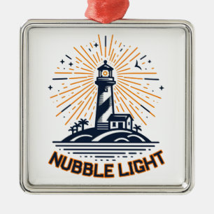 Nubble Light Maine Sonnenaufgang Ornament Aus Metall