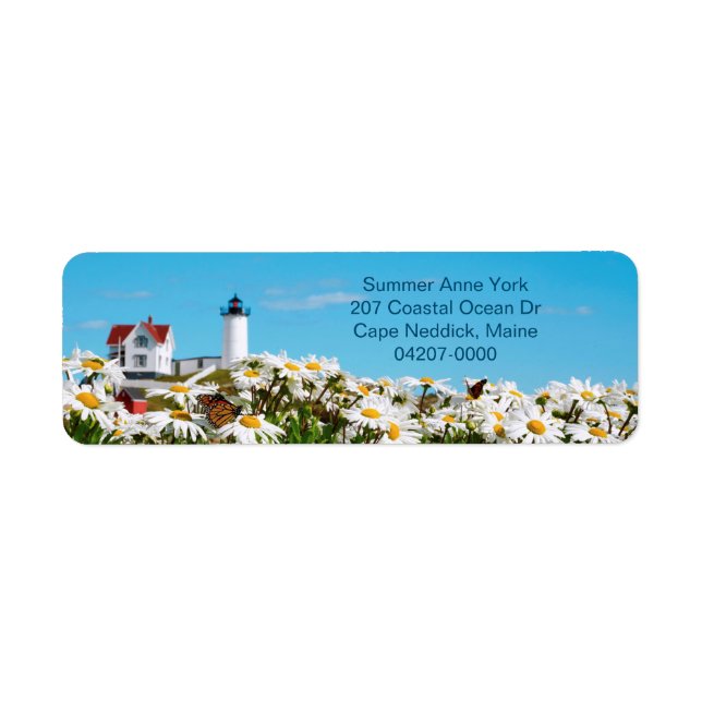 Nubble Light Summer Daisy Maine Lighthouse Return (Vorne)