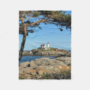 Nubble Lighthouse Fleece Blanket