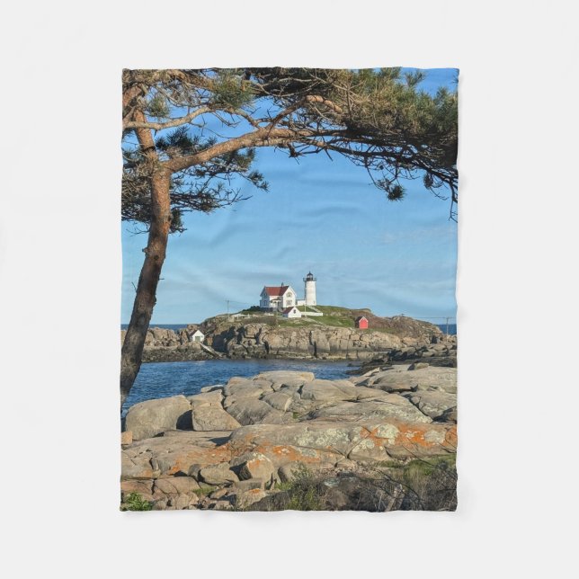 Nubble Lighthouse Fleece Blanket (Vorderseite)