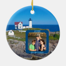 Nubble Lighthouse Foto Weihnachten
