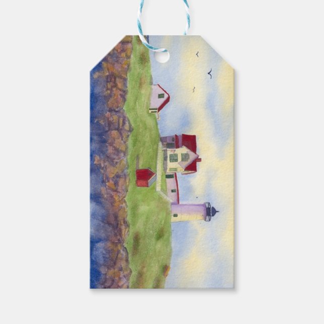 Nubble Lighthouse-Geschenk-Tag Geschenkanhänger (Vorderseite)