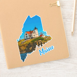 Nubble Lighthouse Maine Nautical Aufkleber