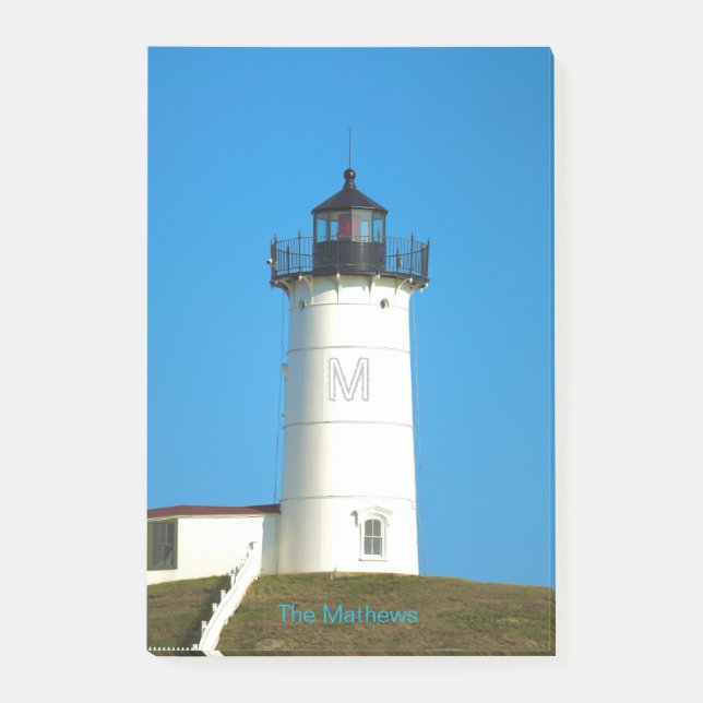 Nubble Lighthouse Maingram Post-it Klebezettel (Vorderseite)
