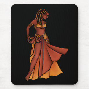 Nubian Belly Dancer Goddess Mousepad