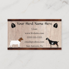 Nubian & Boer Goat Business Card Visitenkarte