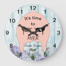 Nubian Daigore Farm Udder Large Clock