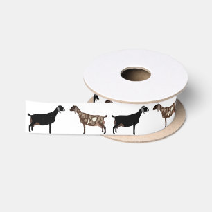 Nubian Dairy Goat White Satinband