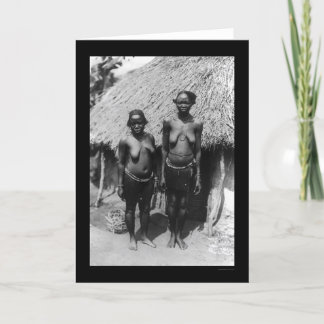 Nubian Frauen-Sudan-Hütte 1920 Karte