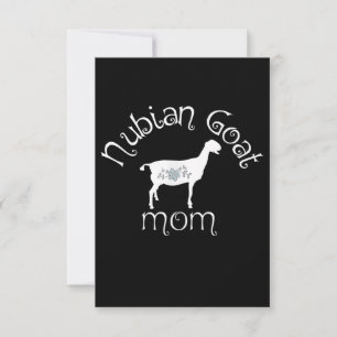 Nubian Goat Mama Gift RSVP Karte