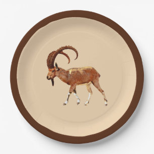Nubian Ibex - Ein Gedi Pappteller