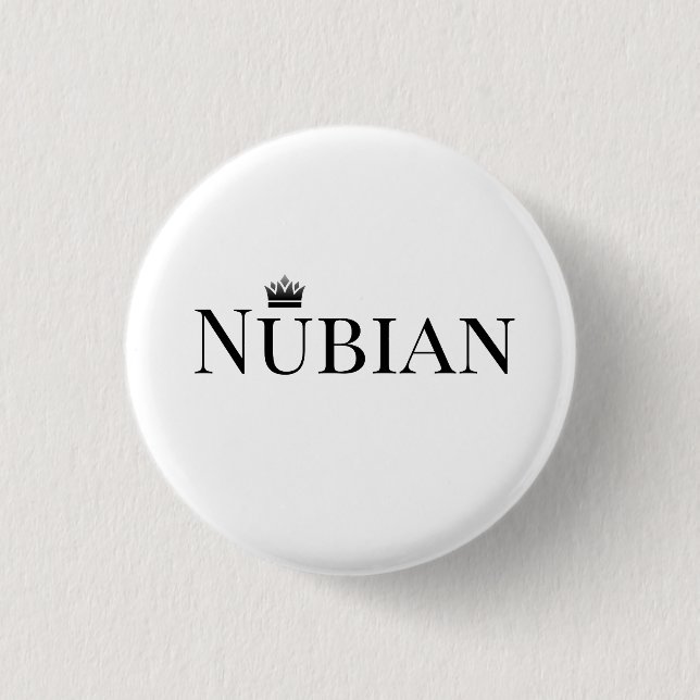 Nubian Knopf Schwarzweiss Button (Vorderseite)