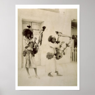 Nubian Musiker (Sepia-Foto) Poster