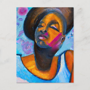 Nubian Princess Powerful Black Woman Art Postkarte